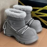 Arctic Grip™ Plush-Lined Winter Boots – Grey Suede Snowproof Edition