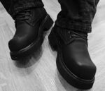 Black Combat Platform Boots – Heavy-Duty Urban Style - Image 2